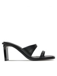 Calvin Klein Klapki Heel Slide 70 Lth HW0HW02072 Czarny. Czarne klapki Calvin Klein, bez wzorów, ze skóry, bez obcasa, bez zapięcia. Za 559.99 zł.