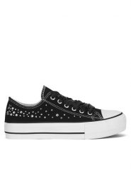 DeeZee Trampki WFA2791-1 Czarny. Czarne trampki DeeZee, bez wzorów, z materiału, bez zapięcia. Za 57.99 zł.