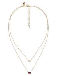 U.S. Polo Assn. Pozłacany naszyjnik z kamieniami ozdobnymi - dł. 37 cm rozmiar: onesize. Czerwone naszyjniki U.S. Polo Assn., z materiału, metalowe. Za 100.28 zł.