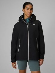 4F Kurtka trekkingowa membrana 15000 damska - czarna L. Czarne kurtki 4f, na lato, l, bez wzorów, z tkaniny, wizytowe, bez kaptura. Za 699.99 zł.