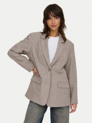 ONLY Marynarka Linda 15328158 Beżowy Oversize. Brązowe marynarki i żakiety ONLY, s, bez wzorów, z syntetyku, bez ramiączek. Za 199.99 zł.