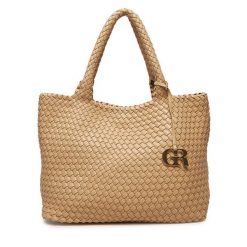Torebka Gino Rossi. Brązowe shopper bag Gino Rossi, bez wzorów, bez dodatków. Za 299.99 zł.