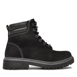 Trapery Lasocki. Czarne traperki Lasocki, bez wzorów, bez obcasa, bez zapięcia. Za 139.99 zł.