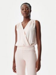 Rinascimento Bluzka CFC0122616003 Różowy Regular Fit. Czerwone bluzki Rinascimento, xl, bez wzorów, z syntetyku, bez kołnierzyka, bez ramiączek. Za 129.99 zł.