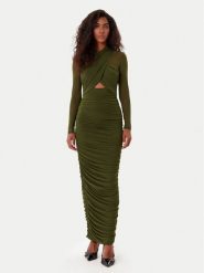 Bardot Sukienka koktajlowa Aliyah 60119DB Khaki Regular Fit. Brązowe sukienki Bardot, bez wzorów, z syntetyku, wizytowe, bez kołnierzyka, bez ramiączek. Za 379.99 zł.