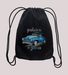 Syrena — plecak. Niebieskie plecaki nikiniki, bez wzorów, z bawełny, duże, bez dodatków. Za 69.00 zł.