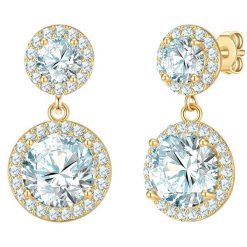 Yokoamii Kolczyki wiszace z mosiadzu w kolorze zlotym z cyrkonia 1 ct Damski. Żółte kolczyki Yokoamii, z cyrkonią, pozłacane. Za 159.99 zł.