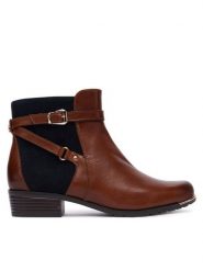Caprice Botki 9-25308-43 Brązowy. Brązowe botki Caprice, bez wzorów, ze skóry, bez obcasa, na płaskiej podeszwie, bez zapięcia. Za 499.99 zł.