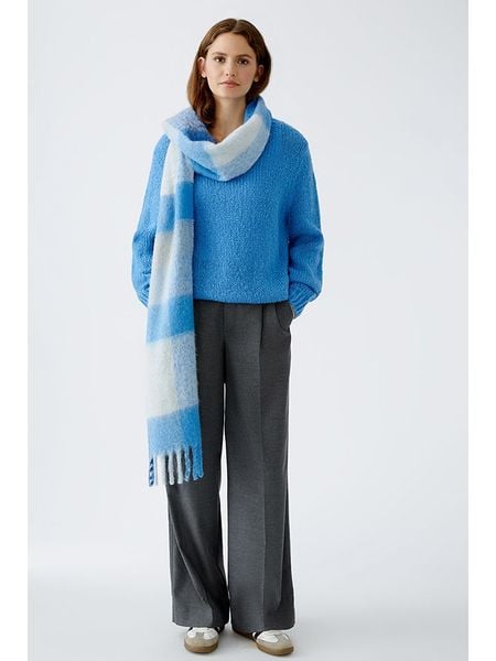 Oui Szal w kolorze niebiesko-białym rozmiar: onesize. Białe szaliki i kominy Oui, bez wzorów. Za 122.96 zł.