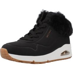 Buty SKECHERS 310539L UNOFALL AIR Czarny. Czarne buty trekkingowe Skechers, ze skóry, bez zapięcia. Za 286.99 zł.