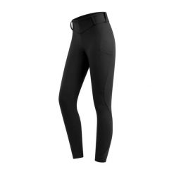 Damskie legginsy jeździeckie z pełną przyczepnością ELT Rena thermique. Czarne legginsy ELT, bez wzorów, z elastanu. Za 491.00 zł.