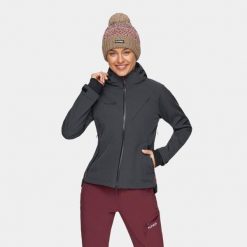Kurtka softshell trekkingowa damska Alpinus Minthi. Szare kurtki przejściowe sportowe Alpinus, xs, bez wzorów, z softshellu, bez kaptura, trekkingowe. Za 399.00 zł.