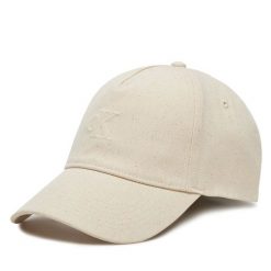 Czapka z daszkiem Calvin Klein Jeans. Brązowe czapki z daszkiem Calvin Klein Jeans, bez wzorów, z jeansu. Za 139.99 zł.