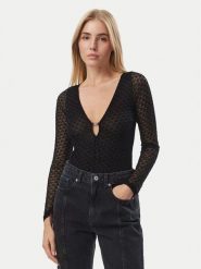 KARL LAGERFELD Body B4W47014 Czarny Slim Fit. Czarne body i gorsety KARL LAGERFELD, bez wzorów, z syntetyku, bez ramiączek. Za 529.99 zł.