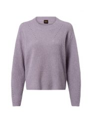 BOSS Orange sweter z dzianiny z alpaką - Fenne Kobiety lila, XS. Pomarańczowe swetry BOSS Orange, uniwersalny, bez wzorów, z dzianiny, eleganckie, bez ramiączek. Za 429.95 zł.