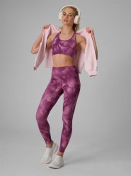 4F Legginsy treningowe szybkoschnące damskie - fioletowe XL. Fioletowe legginsy 4f, bez wzorów. Za 149.99 zł.