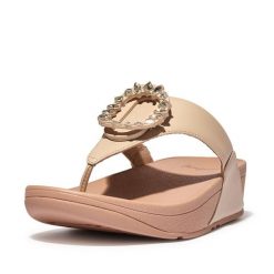 Sandały damskie FitFlop Lulu Crystal. Brązowe sandały FIT FLOP, bez wzorów, z materiału, eleganckie, bez obcasa, bez zapięcia. Za 545.00 zł.