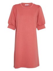 MOSS COPENHAGEN Sukienka dresowa "Petine Ima" w kolorze różowym rozmiar: XS/S. Różowe sukienki Moss Copenhagen, na co dzień, s, bez wzorów, z dresówki, bez kołnierzyka, bez ramiączek, midi, proste. Za 118.84 zł.