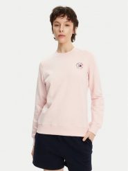 Tommy Jeans Bluza Essential DW0DW20639 Różowy Regular Fit. Czerwone bluzy Tommy Jeans, xs, bez wzorów, z bawełny, bez kaptura. Za 189.99 zł.