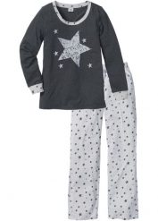 Piżama. Szare piżamy bonprix, bez wzorów, bez kołnierzyka, bez ramiączek. Za 84.99 zł.