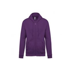 Bluza z kapturem i zamkiem błyskawicznym Kariban. Fioletowe bluzy z kapturem KARIBAN, uniwersalny, bez wzorów, z bawełny, z kapturem. Za 195.50 zł.