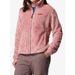 Polar damski Columbia Fire Side II Sherpa Full Zip. Czerwone bluzy z polaru Columbia, bez wzorów, z polaru, trekkingowe. Za 308.99 zł.