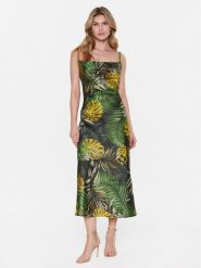 Guess Sukienka codzienna Akilina W3GK85 WD8G2 Zielony Regular Fit. Zielone sukienki Guess, na co dzień, m, z aplikacjami, z syntetyku, bez kołnierzyka, bez ramiączek, proste. Za 329.99 zł.