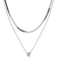 Tamaris Naszyjniki (2 szt.) z elementem ozdobnym - dł. 50 cm rozmiar: onesize. Szare naszyjniki Tamaris, z materiału, szklane. Za 130.99 zł.