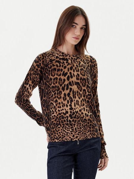 ViCOLO Sweter 22061F Brązowy Regular Fit. Brązowe swetry ViCOLO, l, bez wzorów, z wełny, bez ramiączek. Za 459.99 zł.