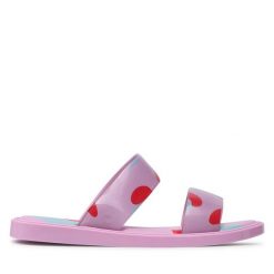 Klapki Melissa. Czerwone klapki Melissa, bez wzorów, bez obcasa, bez zapięcia. Za 219.99 zł.