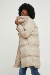 Answear Lab kurtka damska kolor beżowy zimowa oversize. Brązowe kurtki Answear Lab, na zimę, l, bez wzorów, z materiału, bez kaptura. W wyprzedaży za 341.99 zł.
