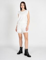Pinko Szorty "Adulare" | 1V10MZ Y7N1 | Adulare Shorts | Kobieta | Biały. Białe szorty Pinko, bez wzorów, z poliesteru. W wyprzedaży za 229.00 zł.