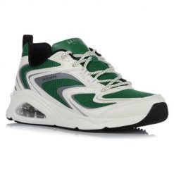 Buty do chodzenia damskie Skechers Tres air Uno Stree. Zielone buty sportowe lifestyle Skechers, bez wzorów, z materiału, sportowe, bez zapięcia. Za 364.00 zł.