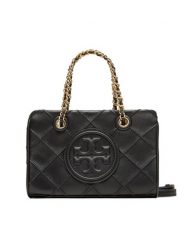 Tory Burch Torebka Fleming Soft Mini Chain Tote 152334 Czarny. Czarne torebki klasyczne Tory Burch, bez wzorów, ze skóry, bez dodatków. Za 1,699.00 zł.