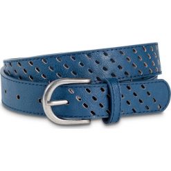Pasek z wycinanym wzorem bonprix ciemnoniebiesko-srebrny kolor. Paski marki bonprix. Za 37.99 zł.