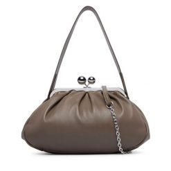 Torebka Weekend Max Mara. Brązowe kopertówki Weekend Max Mara, bez wzorów, wizytowe, bez dodatków. Za 1,839.00 zł.