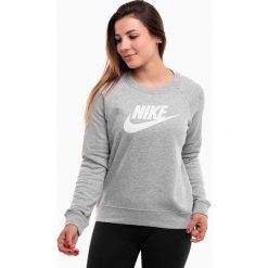 Bluza sportowa damska Nike Essentials Crew FLC HBR. Szare bluzy bez kaptura Nike, bez wzorów, bez kaptura. Za 263.91 zł.
