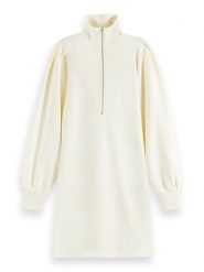Scotch & Soda Sukienka dzianinowa 169429 Écru Regular Fit. Sukienki Scotch & Soda, s, bez wzorów, z bawełny, bez kołnierzyka, bez ramiączek. Za 359.99 zł.