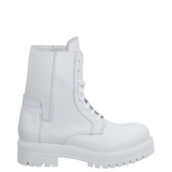 BIAŁE WORKERY IRIS VIT BIANCO. Białe botki Venezia, bez wzorów, ze skóry, bez obcasa, bez zapięcia. Za 299.00 zł.