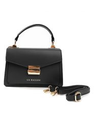 Lia Biassoni Skórzana torebka w kolorze czarnym - 20 x 14 x 7 cm rozmiar: onesize. Czarne torebki klasyczne Lia Biassoni, bez wzorów, z materiału, przez ramię, bez dodatków. Za 240.43 zł.