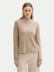 Tom Tailor Sweter 1042993 Beżowy Regular Fit. Brązowe swetry Tom Tailor, s, bez wzorów, z syntetyku, bez ramiączek. Za 139.99 zł.