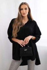 Koszula bawełniana muślinowa czarna. Czarne koszule Kesi Włoski, l, bez wzorów, z bawełny, eleganckie, bez kołnierzyka, bez ramiączek. Za 188.21 zł.