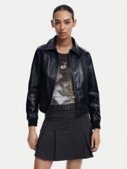 Desigual Kurtka z imitacji skóry Helsinki 24WWEW35 Czarny Regular Fit. Czarne kurtki Desigual, m, bez wzorów, ze skóry, bez kaptura. Za 299.99 zł.