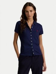 Polo Ralph Lauren Koszula 211939272001 Granatowy Slim Fit. Niebieskie koszule Polo Ralph Lauren, xs, bez wzorów, z bawełny, bez kołnierzyka, bez ramiączek. Za 429.99 zł.