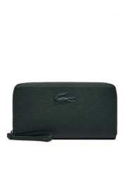 Lacoste Portfel Large City Court leather Billfold NF4508IE Zielony. Zielone portfele Lacoste, bez wzorów, ze skóry. Za 599.99 zł.