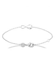 L'Atélier Précieux Srebrna bransoletka z elementem ozdobnym rozmiar: onesize. Szare bransoletki l'Atelier precieux, z cyrkonią, srebrne. Za 208.99 zł.