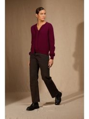 Perfect Cashmere Kaszmirowy sweter "Noty" w kolorze bordowym rozmiar: M. Czerwone swetry Perfect Cashmere, m, bez wzorów, z kaszmiru, bez ramiączek. Za 413.99 zł.