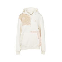Damska bluza z kapturem Puma Paisley biało-różowa. Białe bluzy z kapturem Puma, s, bez wzorów, z bawełny, z kapturem. Za 130.25 zł.