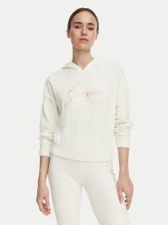 Guess Bluza O6BR04 Z1146 Kremowy Regular Fit. Białe bluzy Guess, xl, z aplikacjami, z syntetyku, bez ramiączek, bez kaptura. Za 294.99 zł.