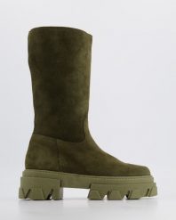 BOTKI DAMSKIE 7745226 MIL OLIV. Botki Venezia, bez wzorów, ze skóry, bez obcasa, bez zapięcia. Za 189.00 zł.